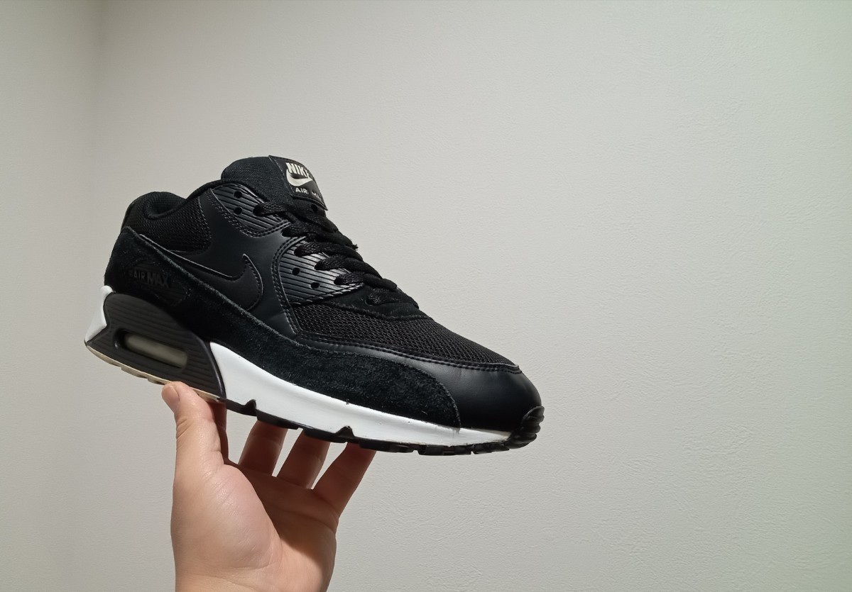 5L25【特価/Used/入手困難】NIKE AIR MAX 90 ESSENTIAL BLACK/BLACK-WHITE/Jordan sb force atmos AIRMAX dunk acg supreme 1 2 4 95 97_画像2