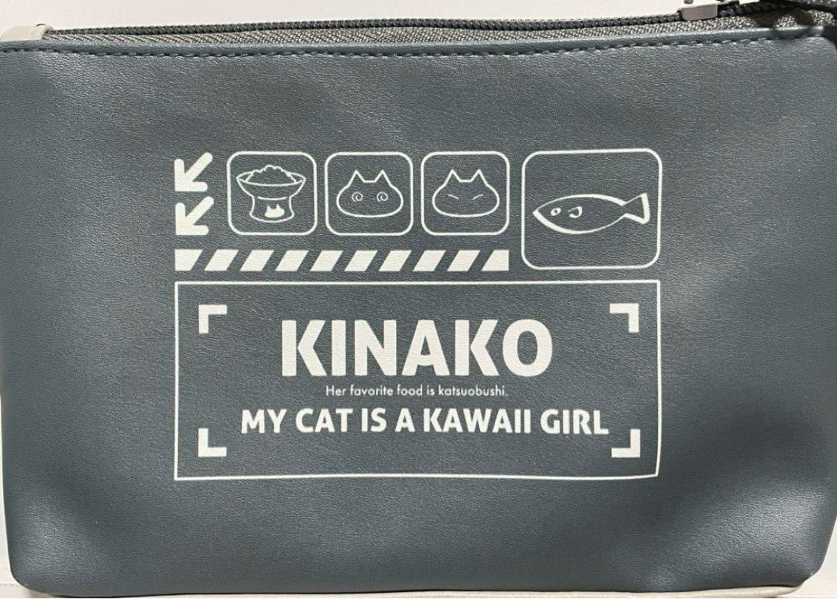 KINAKO うちのねこが女の子でかわいい　ウサネコポーチ　アクリルキーホルダー　MY CAT IS A KAWAII GIRL