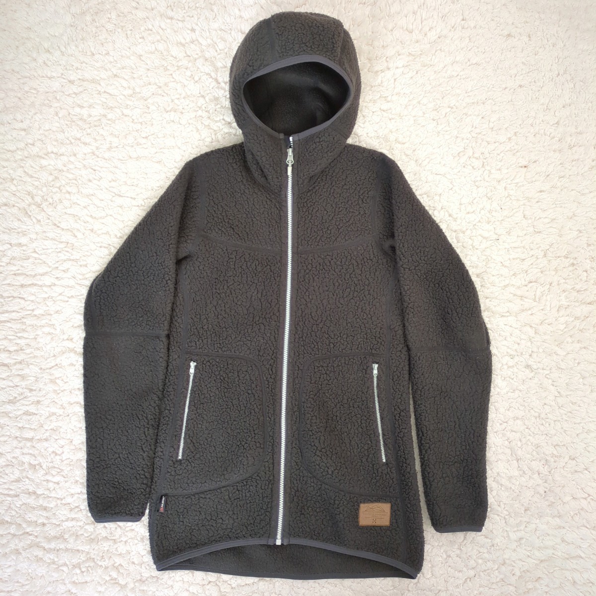 ホグロフス Haglofs パイル フード PILE HOOD WOMEN 604138 ボアフリース フリースジャケット フーディー ダークグレー レディース S_画像1