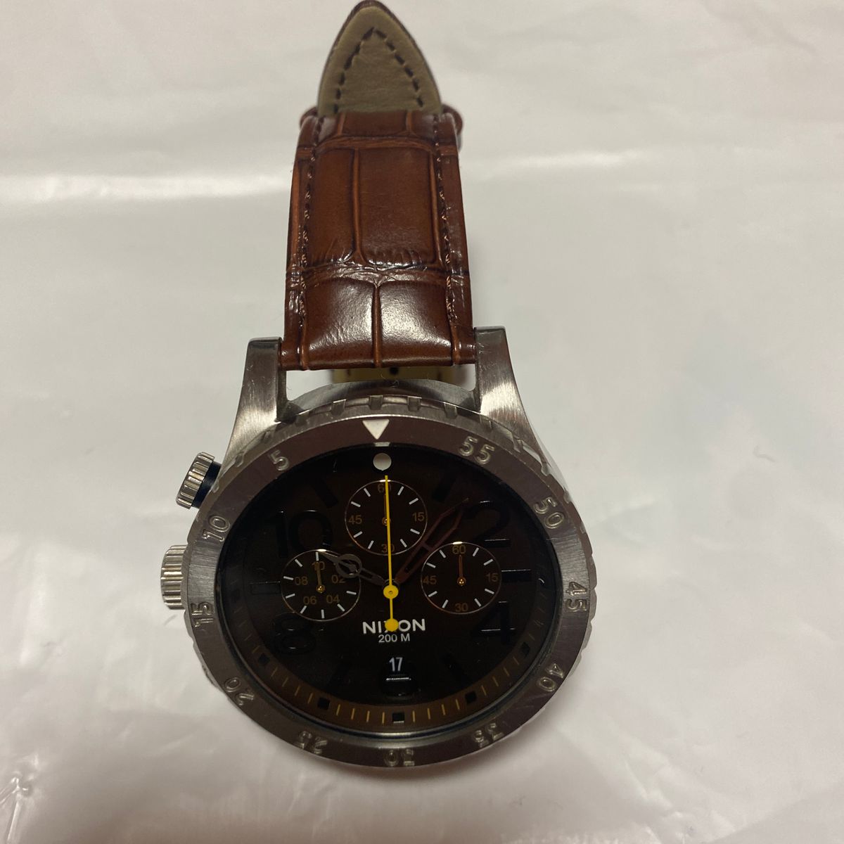 NIXSONニクソンTHE 48-20 CHRONO 腕時計 クォーツ レザー アナログ