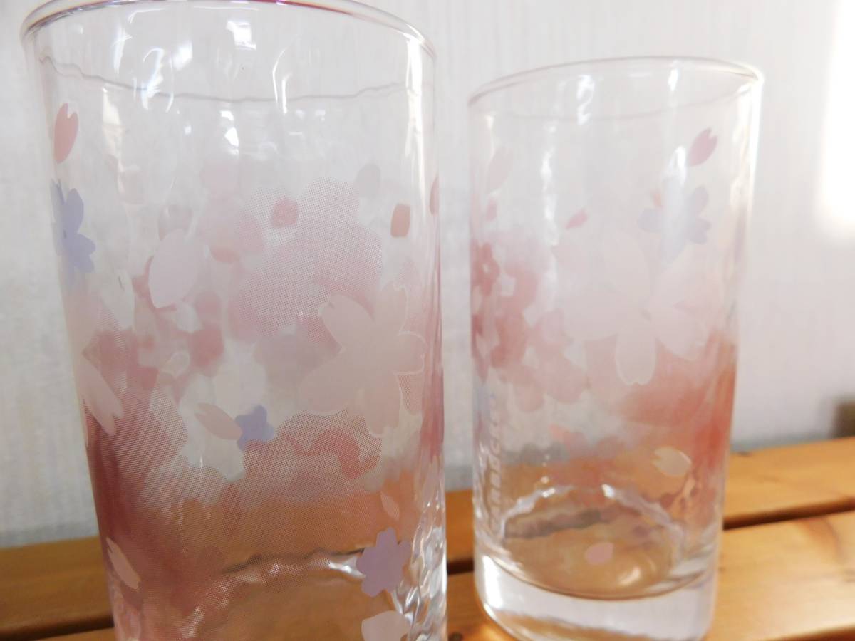 * new goods unused *STARBUCKS 2016 Starbucks Sakura limitation Sakura glass 300ml*2 point 