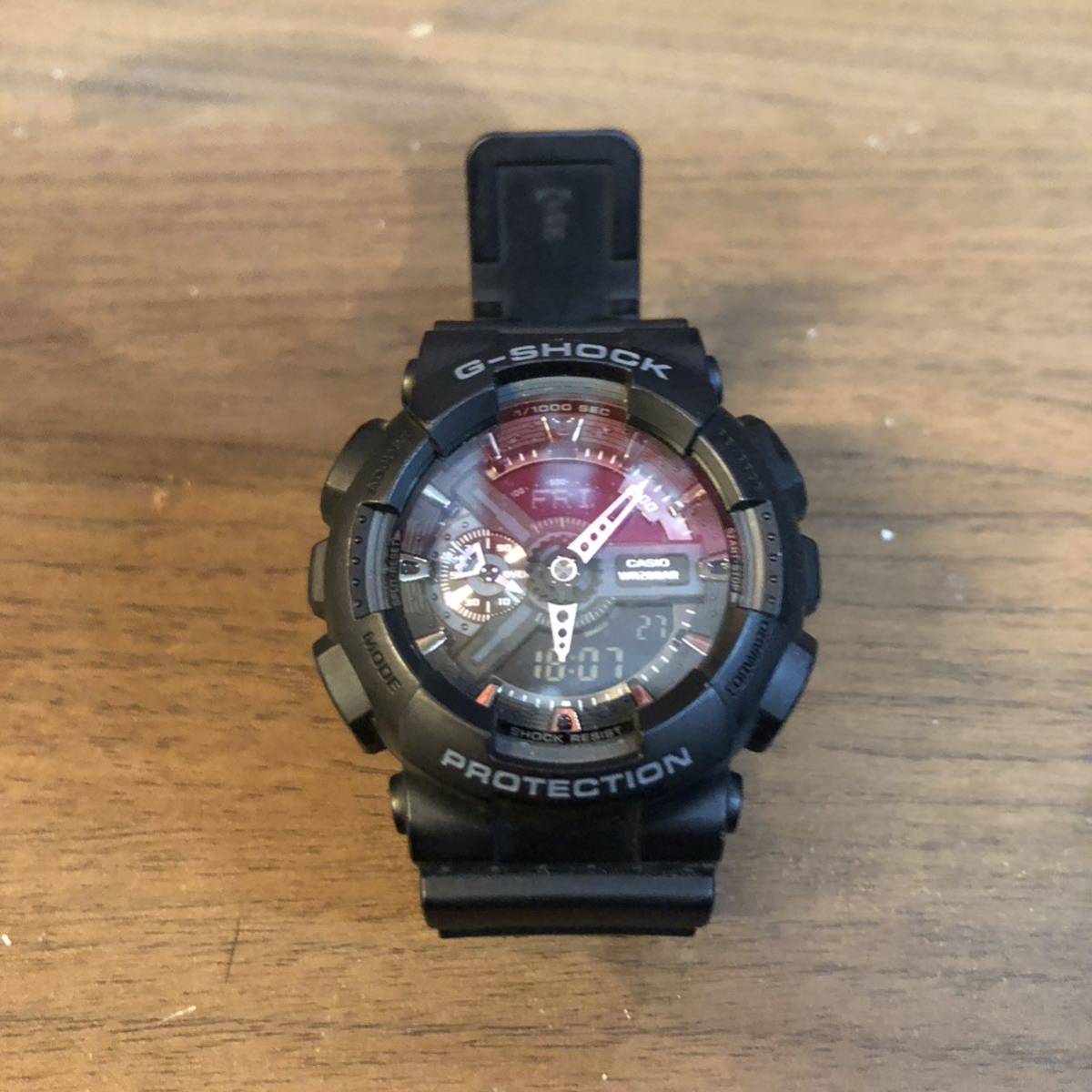 稼働品 CASIO G-SHOCK GA-110 カシオ 腕時計 Gショック ブラック アナデジ デジタル時計 ウォッチ クロック ブラックの画像1