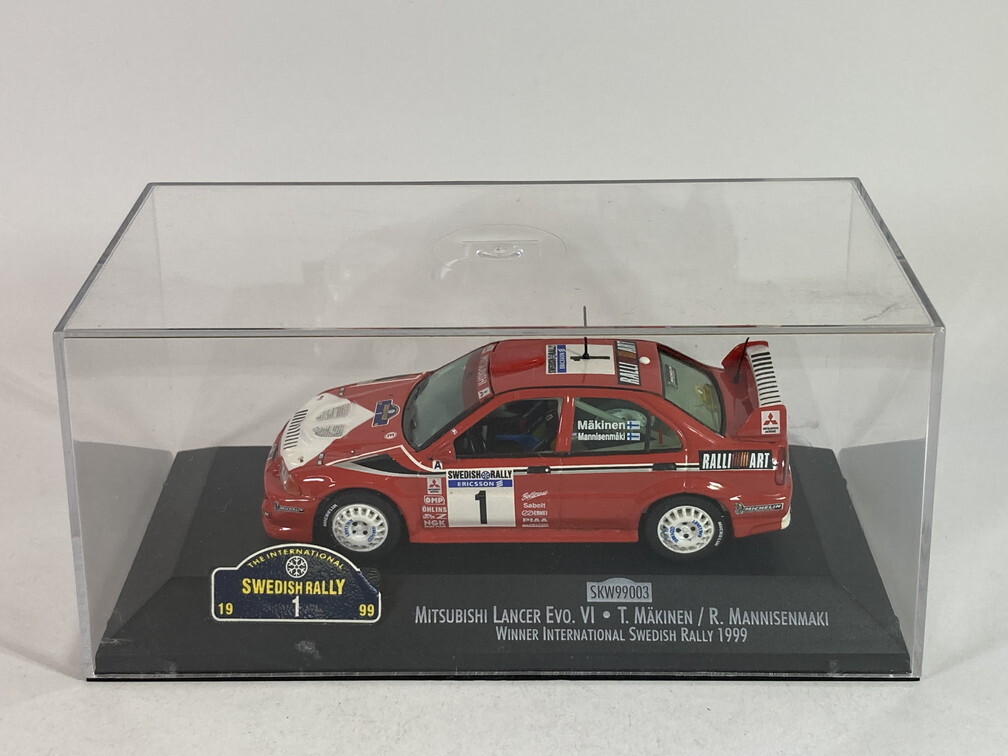 三菱 ランサー エヴォリューション Mitsubishi Lancer Evo. VI Winner International Swedish Rally 1999 1/43 - スキッド SKID_画像9