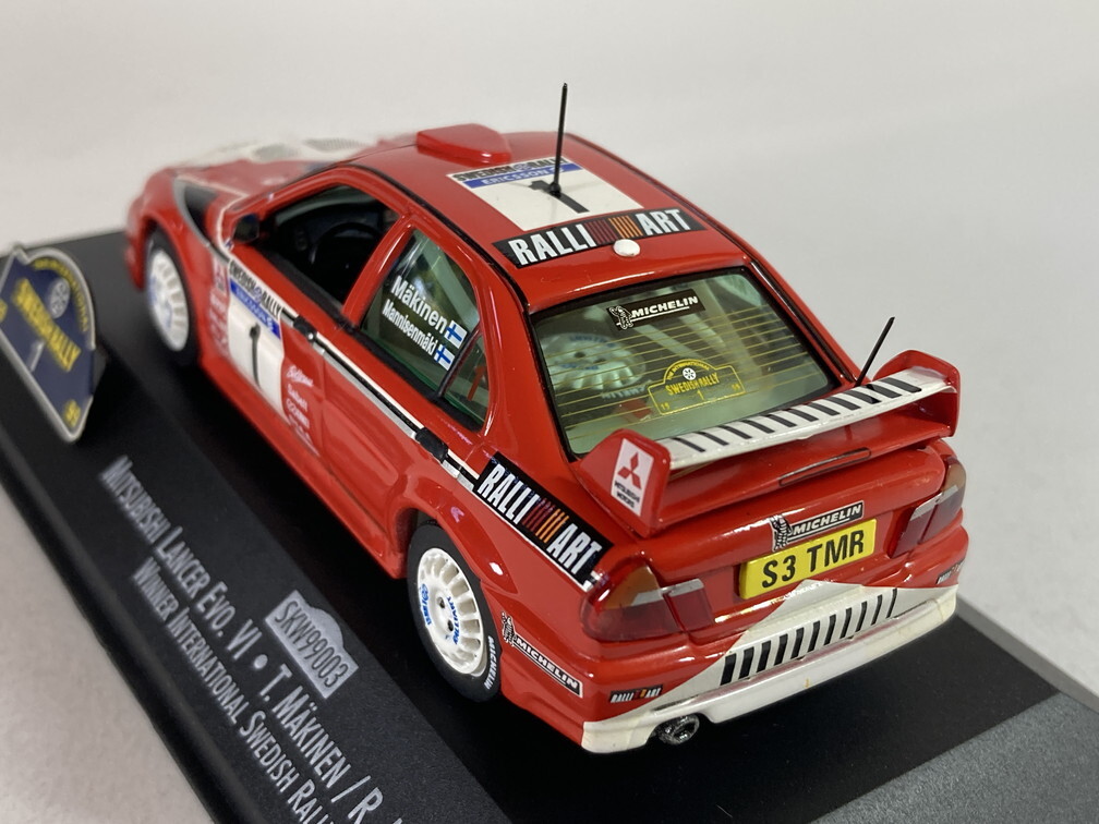 三菱 ランサー エヴォリューション Mitsubishi Lancer Evo. VI Winner International Swedish Rally 1999 1/43 - スキッド SKID_画像4