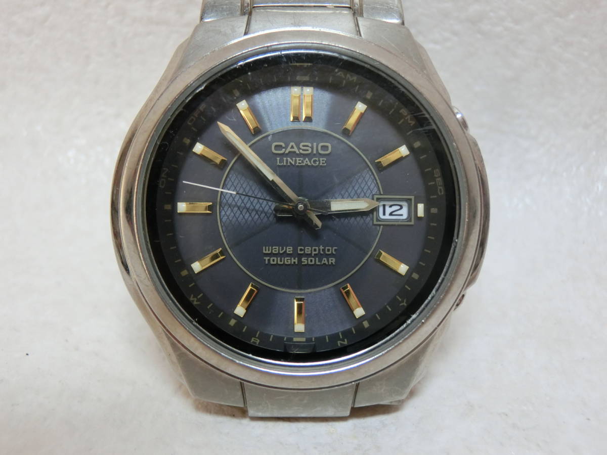 【№1020-O6003H】中古品：CASIO LINEAGE リニエージ 電波メンズ 腕時計 LIW-110T 作動確認の画像1