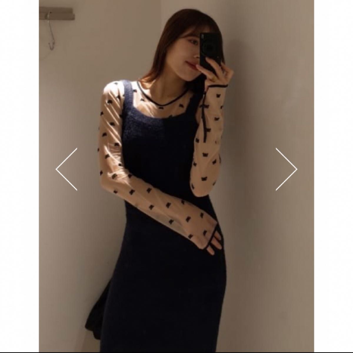 MICHIXSLY SHEER MOTIF トップス ベージュ ミチスライ シアー MICHIXSLY SHEER MOTIF トップス ベージュ ミチスライ シアー