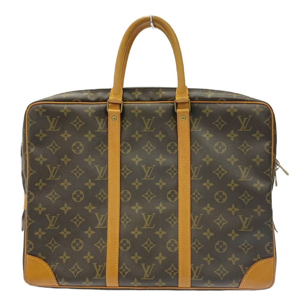 【ジャンク】 LOUIS VUITTON ルイ・ヴィトン M53361 モノグラム PVC ポルトドキュマン ヴォワヤージュ ブラウン 231819 ビジネスバッグ