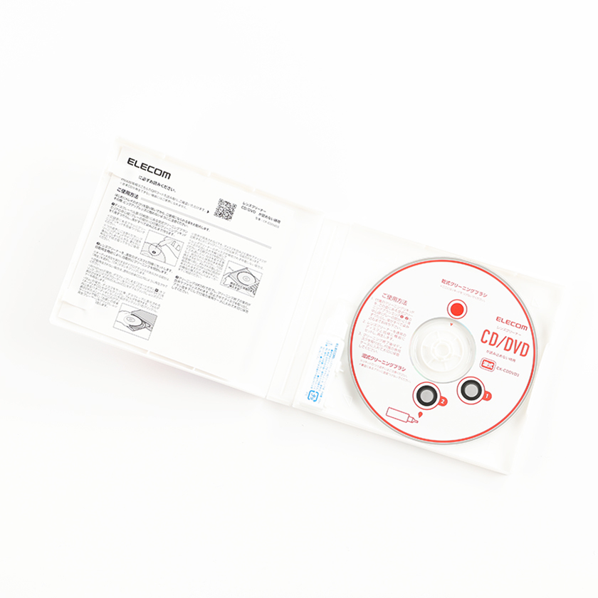 ELECOM エレコム レンズクリーナー CD/DVD用 読み込みエラー解消に 湿式 対応 日本製 CK-CDDVD3 数回使用_画像2