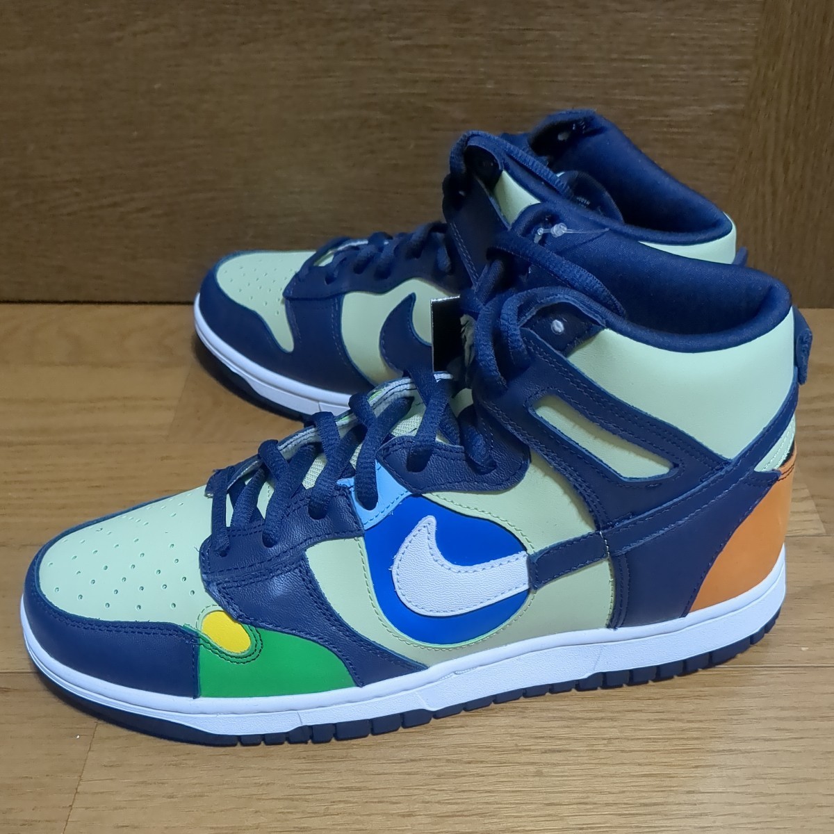 NIKE WMNS DUNK HIGH LX ナイキ ウィメンズ ダンク ハイ LX 28.5cm スニーカー ピスタチオ/ミッドナイトネイビー_画像3