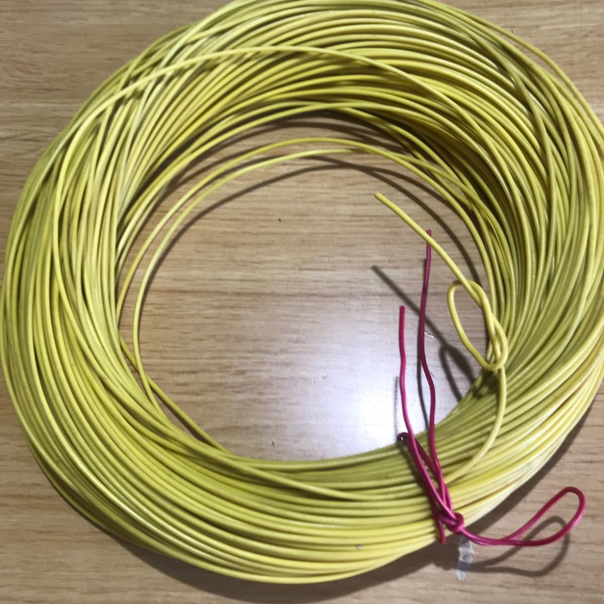 biniru электрический провод KV 0.5sq желтый примерно 100m 765g * используя остаток товар * товары долгосрочного хранения 