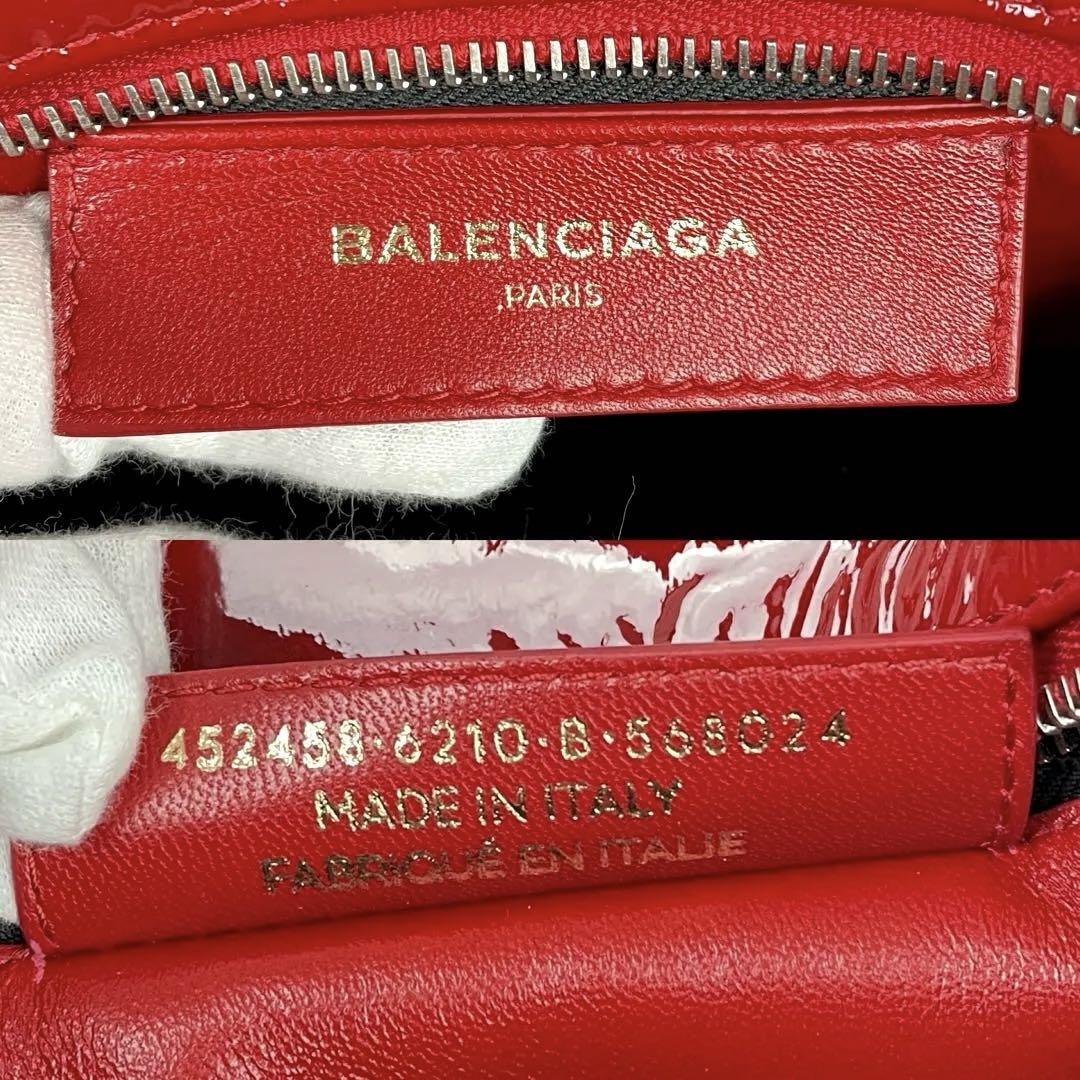  прекрасный товар #BALENCIAGA Balenciaga большая сумка ba The -ru2way ручная сумочка XS сумка на плечо pa палатка кожа красный красный *A4 место хранения возможно 