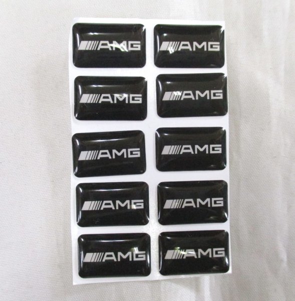 【新品・即決】メルセデス ベンツ AMG パワーウィンドウ ステッカー 10枚 ミニサイズ ロゴ シール エポキシの画像1