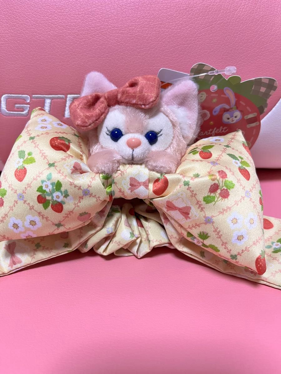 ハートフェルトストロベリーギフト リーナベル ぬいぐるみシュシュ チャーム 2点 東京ディズニーシー ダッフィー&フレンズ ハートフェルト