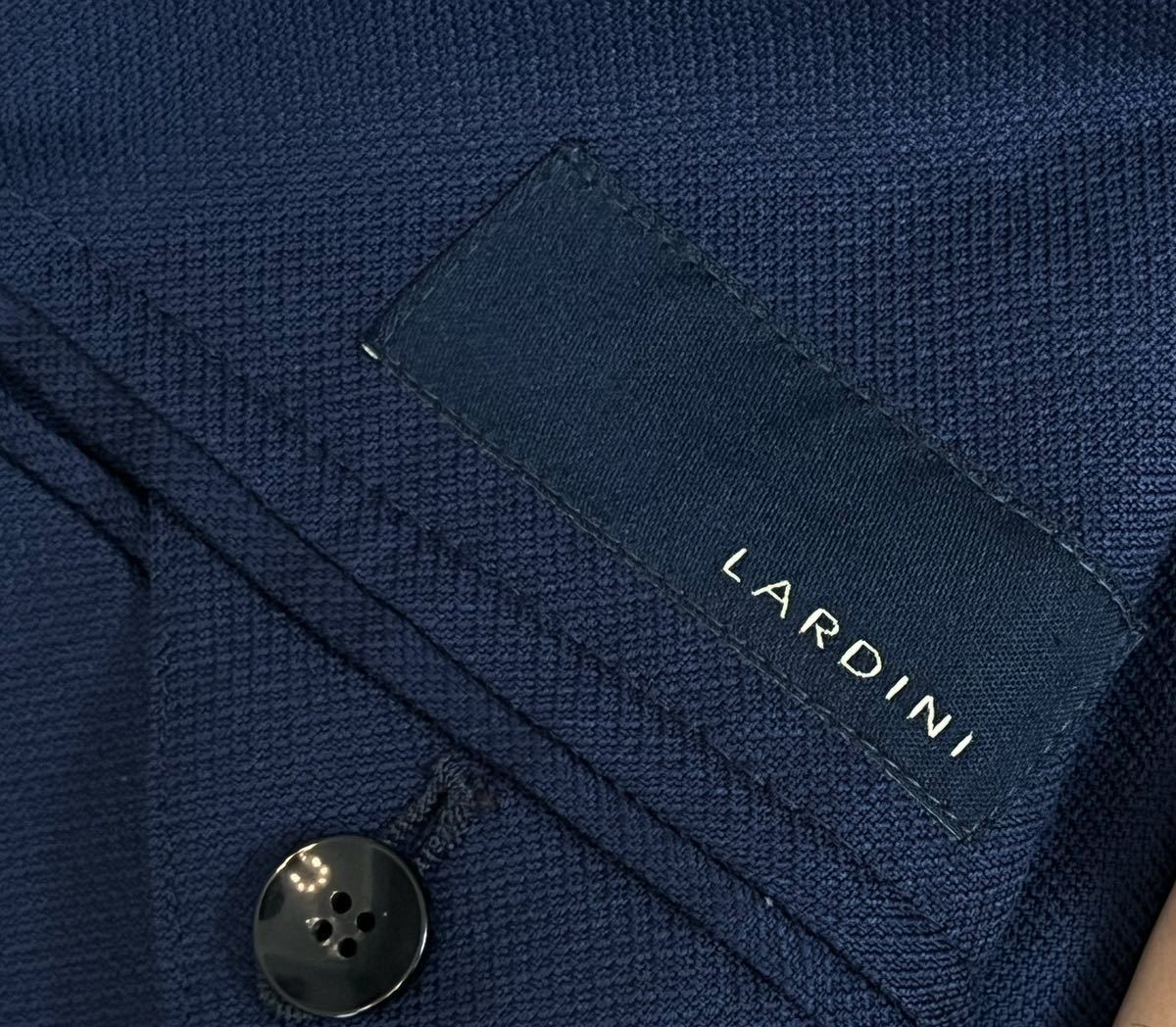 LARDINI ラルディーニ サイズ 44 S〜M テーラードジャケット ネイビー系 ウール 100% イタリア製_画像5