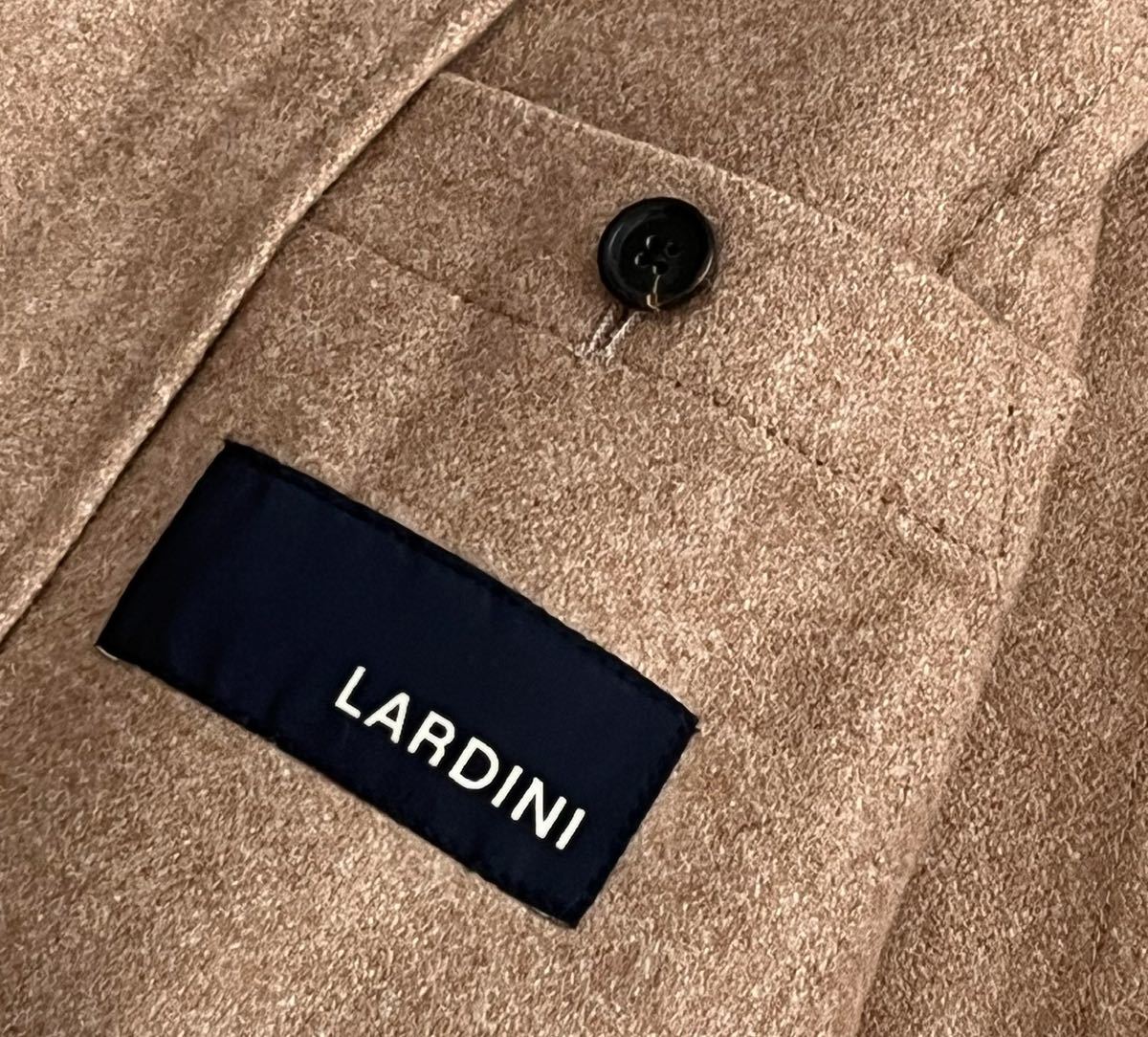 LARDINI 近年モデル ラルディーニ サイズ 48 M～L ダブル チェスターコート ベージュ系 ウール カシミヤ イタリア製_画像5
