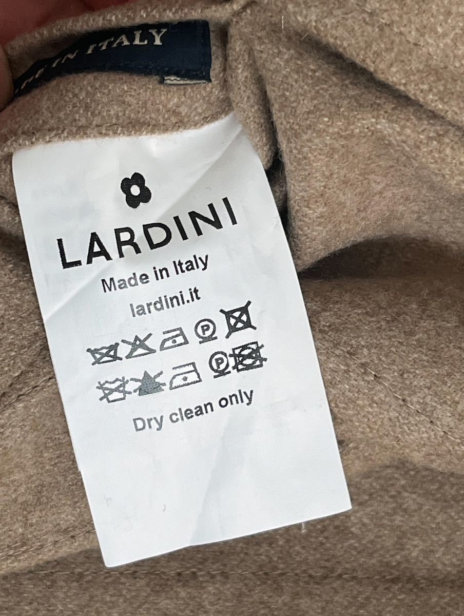 LARDINI 近年モデル ラルディーニ サイズ 48 M～L ダブル チェスターコート ベージュ系 ウール カシミヤ イタリア製_画像6