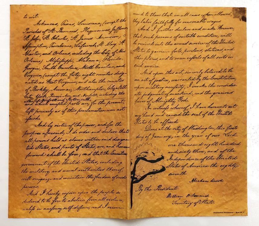 アブラハムリンカーン手紙（直筆の物から選び羊皮紙を使用した複製品）_画像3