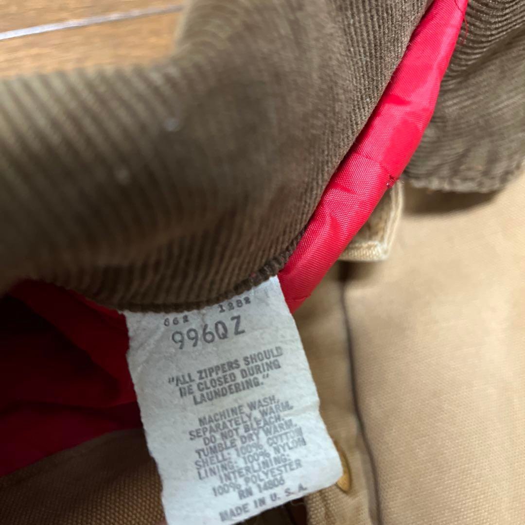 １スタ カーハート 70s アメリカ古着 USA製 中綿 ダック ツナギオ ールインワン ベージュ ワーク　作業着　Carhartt F2-9 メンズ_画像10