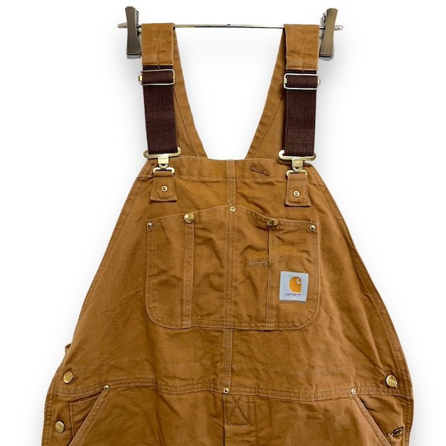 １スタ　カーハート w44 アメリカ古着 USA製　中綿 キルティング ダック地 オーバーオール ブラウン Carhartt 作業着　ワーク　23 メンズ_画像4