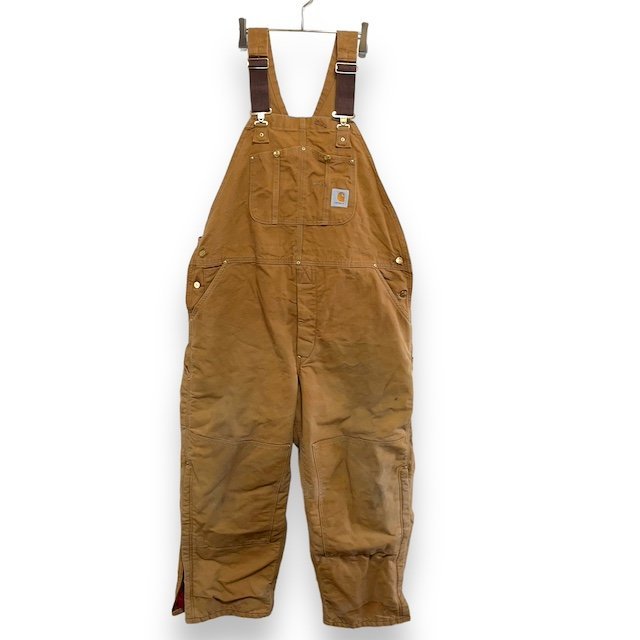 １スタ　カーハート w44 アメリカ古着 USA製　中綿 キルティング ダック地 オーバーオール ブラウン Carhartt 作業着　ワーク　23 メンズ_画像2