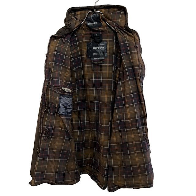 1スタ バブアー　イングランド製　CLASSIC DURHAM フード付き　ワックスコットン　ジャケット　ブラウン　i7 Barbour メンズ_画像6