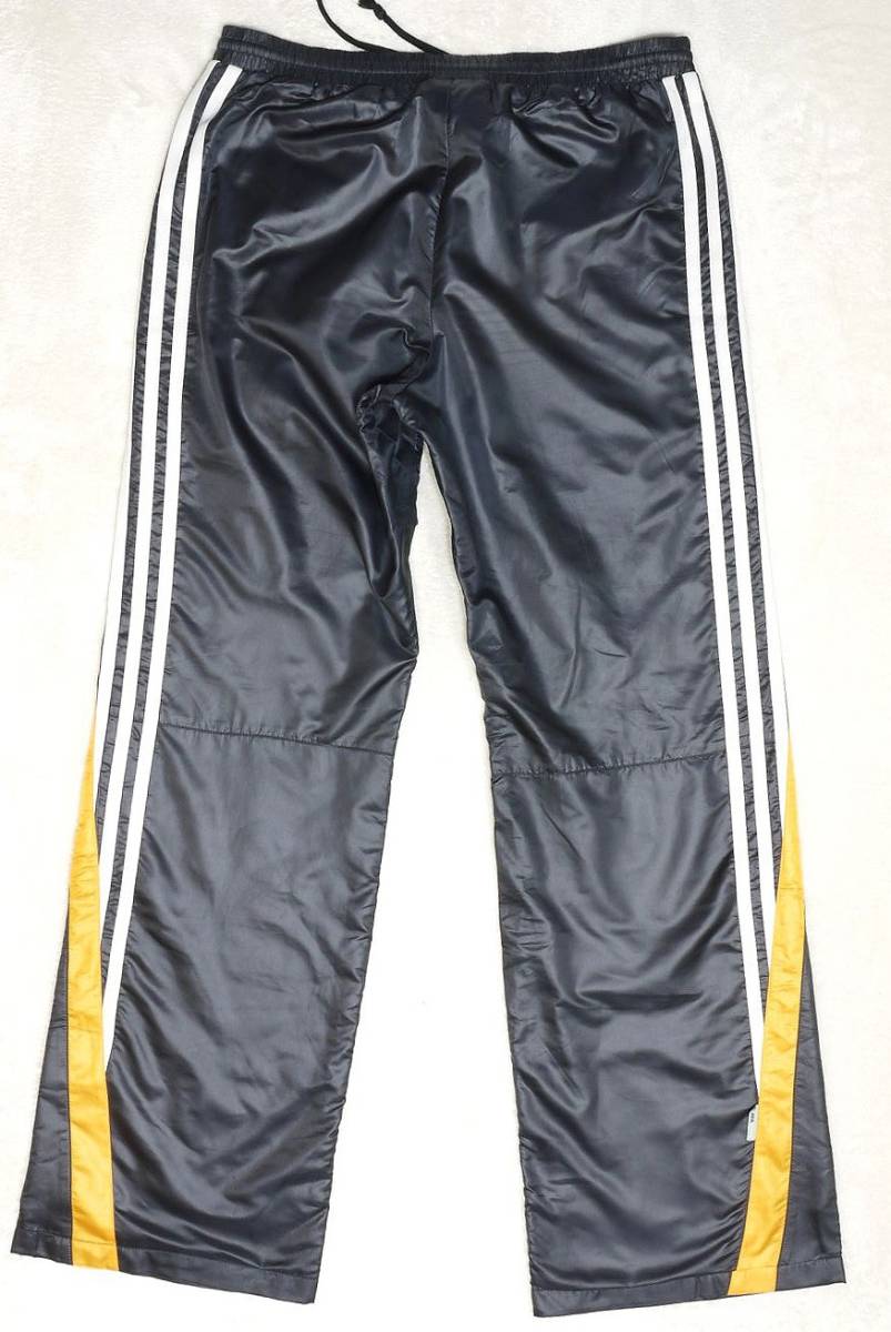 *adidas Adidas lining fleece window jacket windbreaker suit top and bottom lady's M size yellow . gray 