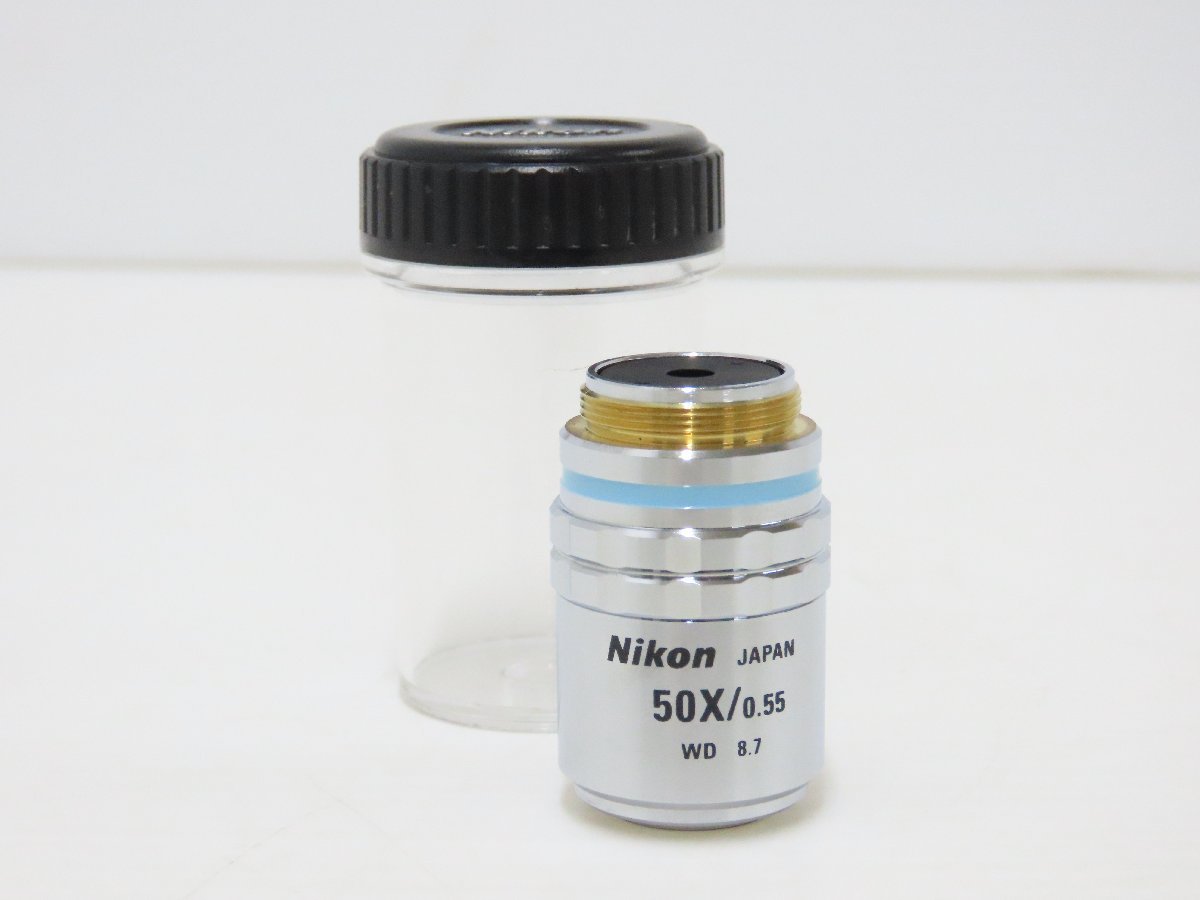 レパ520/60☆美品 Nikon CF Plan 50 x / 0.55 EPI ELMD WD 8.7 対物レンズ ニコン◆0221-250_画像1