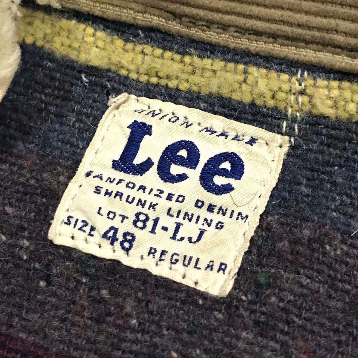 [60s]50s. line период Lee 81-LJ Lee покрывало подкладка Denim комбинезон мужской 48/XL USA производства Vintage оригинал Union meido