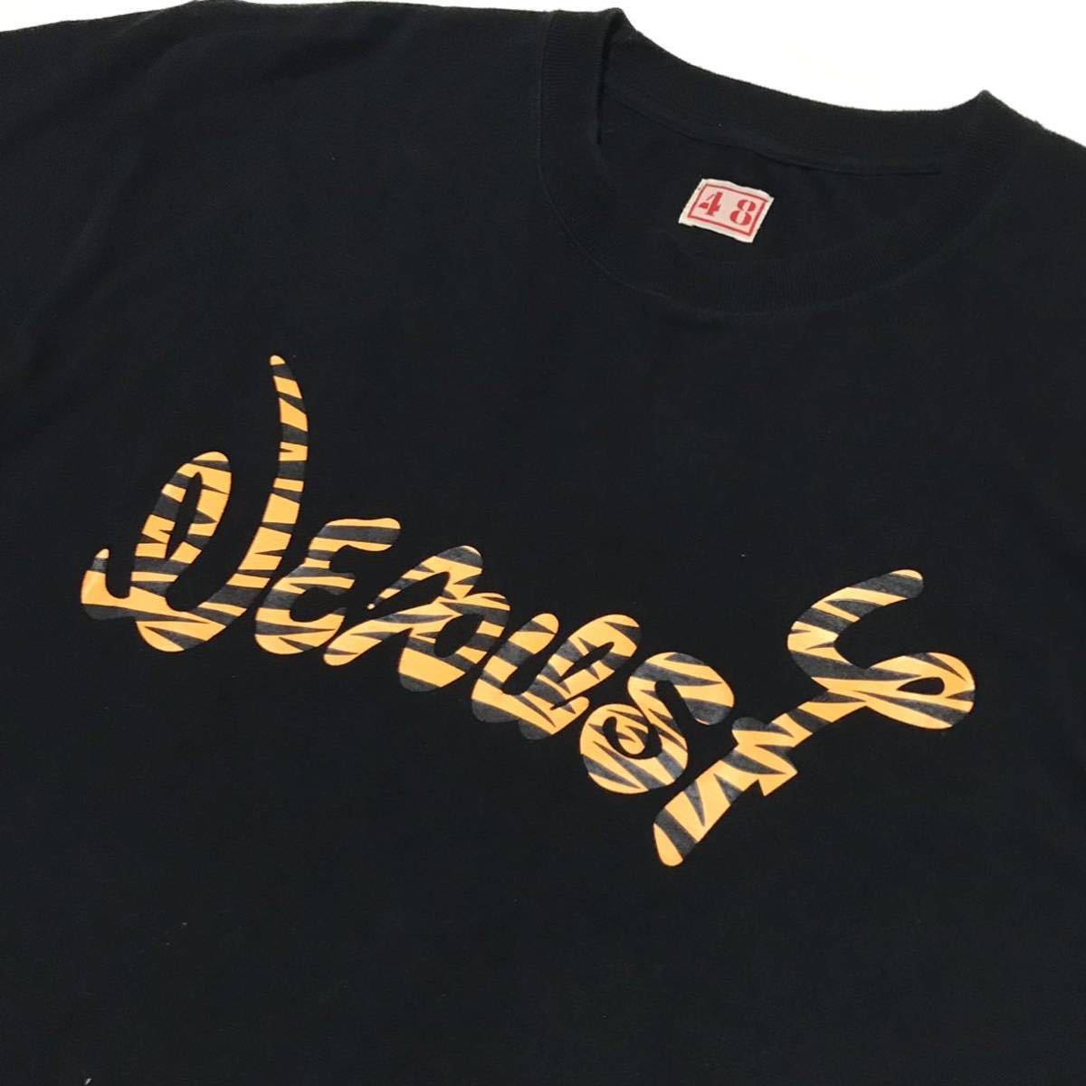 【NEXUSⅦ】ネクサス7 タイガーロゴ グラフィック Tシャツ メンズ48/L ブラック 黒 コットン 半袖Tee トラ 両面プリント USED 古着 正規品の画像4