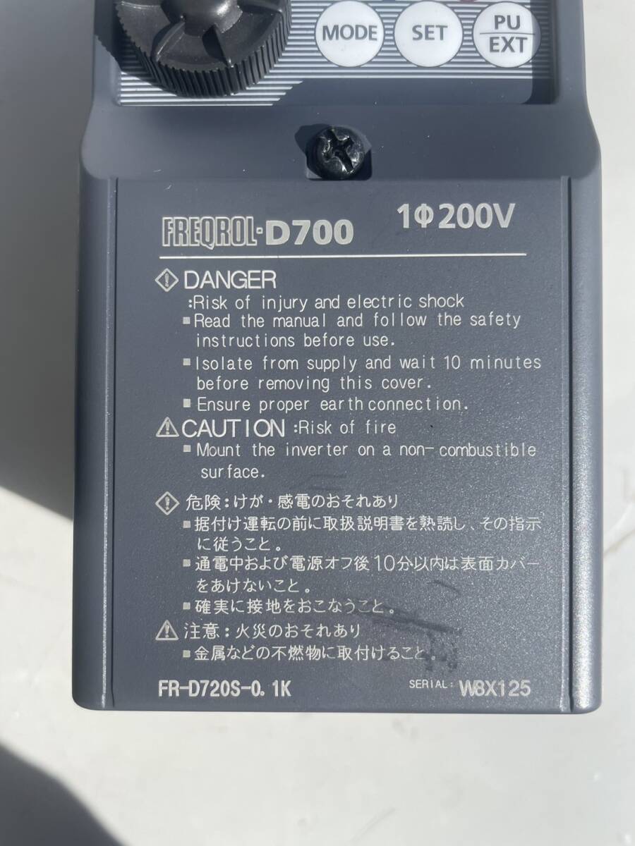 ☆三菱電機 インバータ FR-D720S-0.1K FREQROL-D700シリーズの画像5