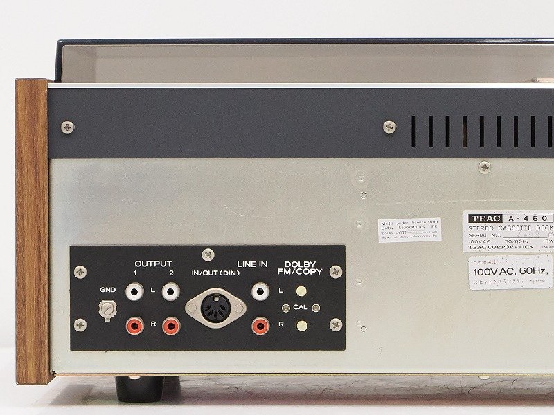 ♪♪TEAC A-450 カセットデッキ 60Hz仕様 ティアック♪♪019434010J♪♪_画像6