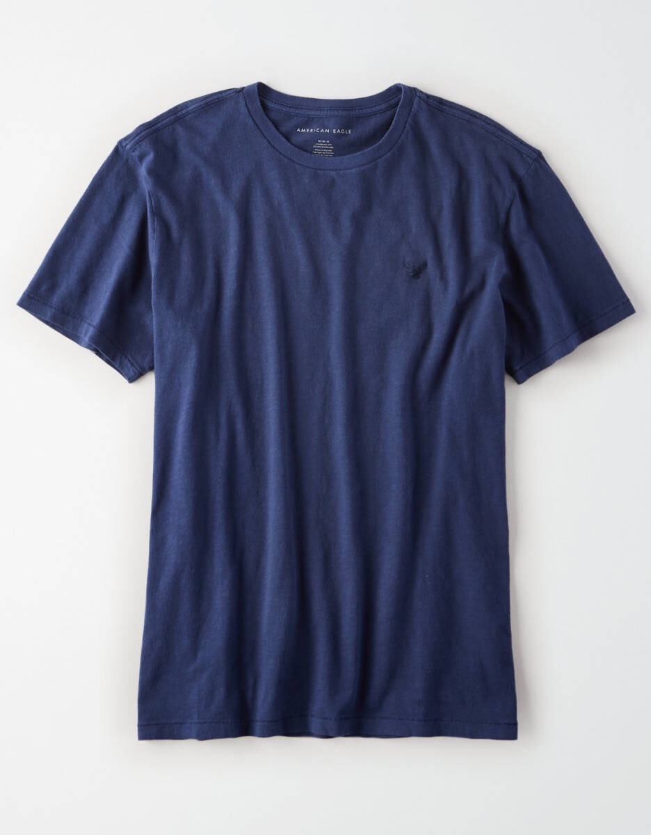 セール! 残りわずか 正規品 本物 新品 アメリカンイーグル クルーネック Tシャツ AMERICAN EAGLE 最強カラー ネイビー 紺 刺繍あり XS ( Sの画像1