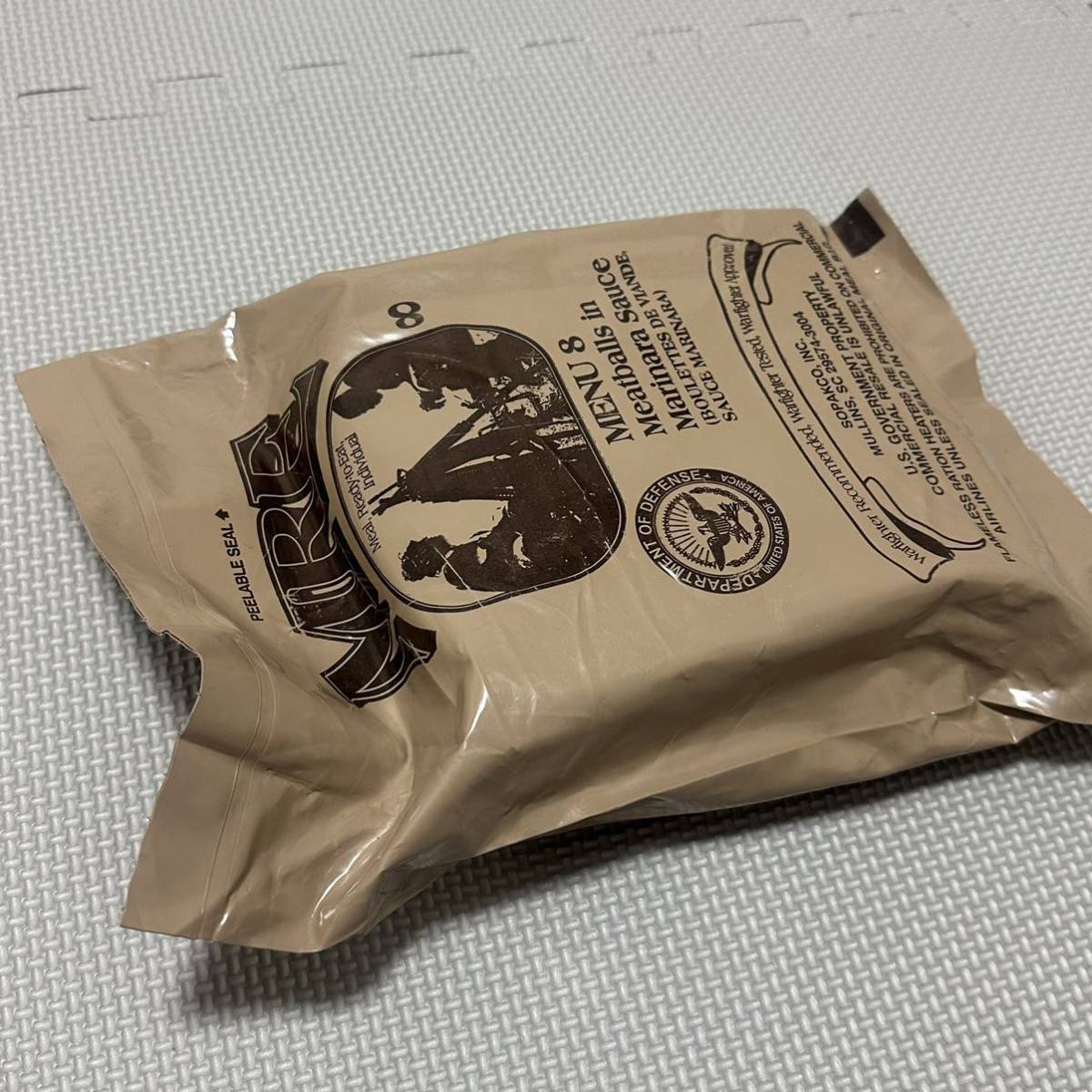 OKINAWA米軍実物 MRE MEAL READY TO EAT SOPAKCO スパコ レーション MENU 8 2024/03検品 [NO.#03]の画像4