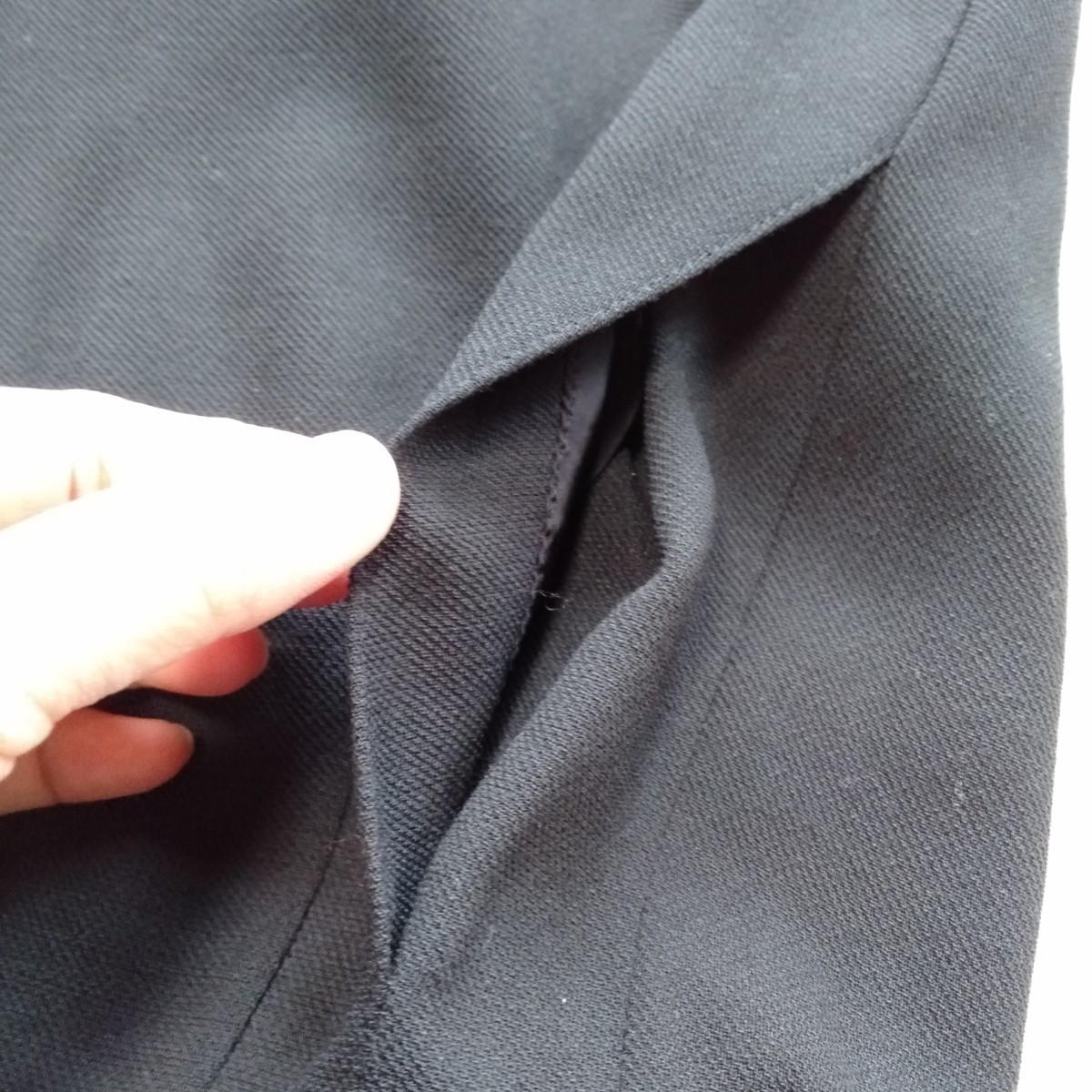 む187 jun ashida サイズ11 タイトスカート 羊毛 黒 ウール 洋服_画像8