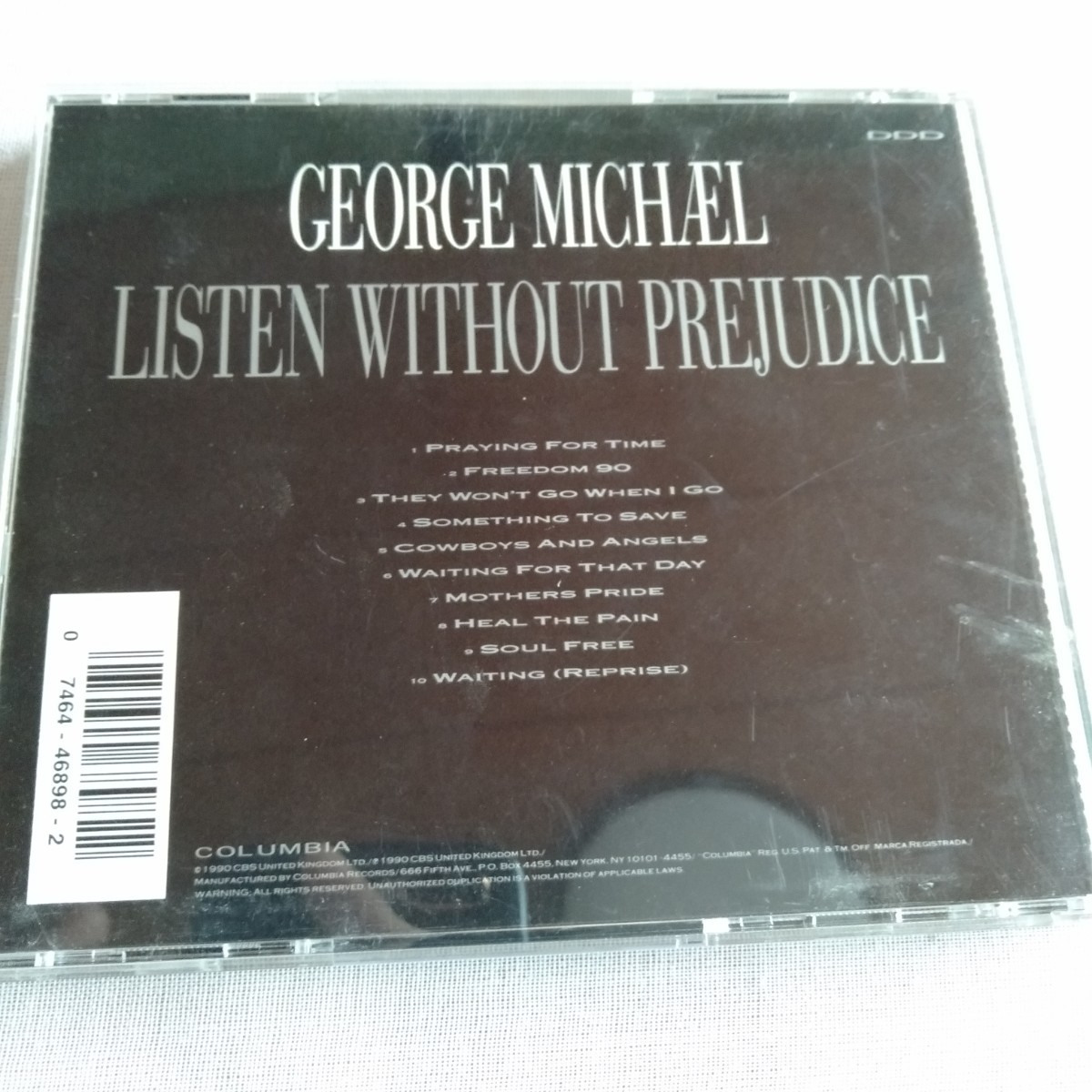 S041 GEORGE MICHEL LISTEN WITHOUT PREJUDICE ジョージ・マイケル CD ケース状態C_画像2