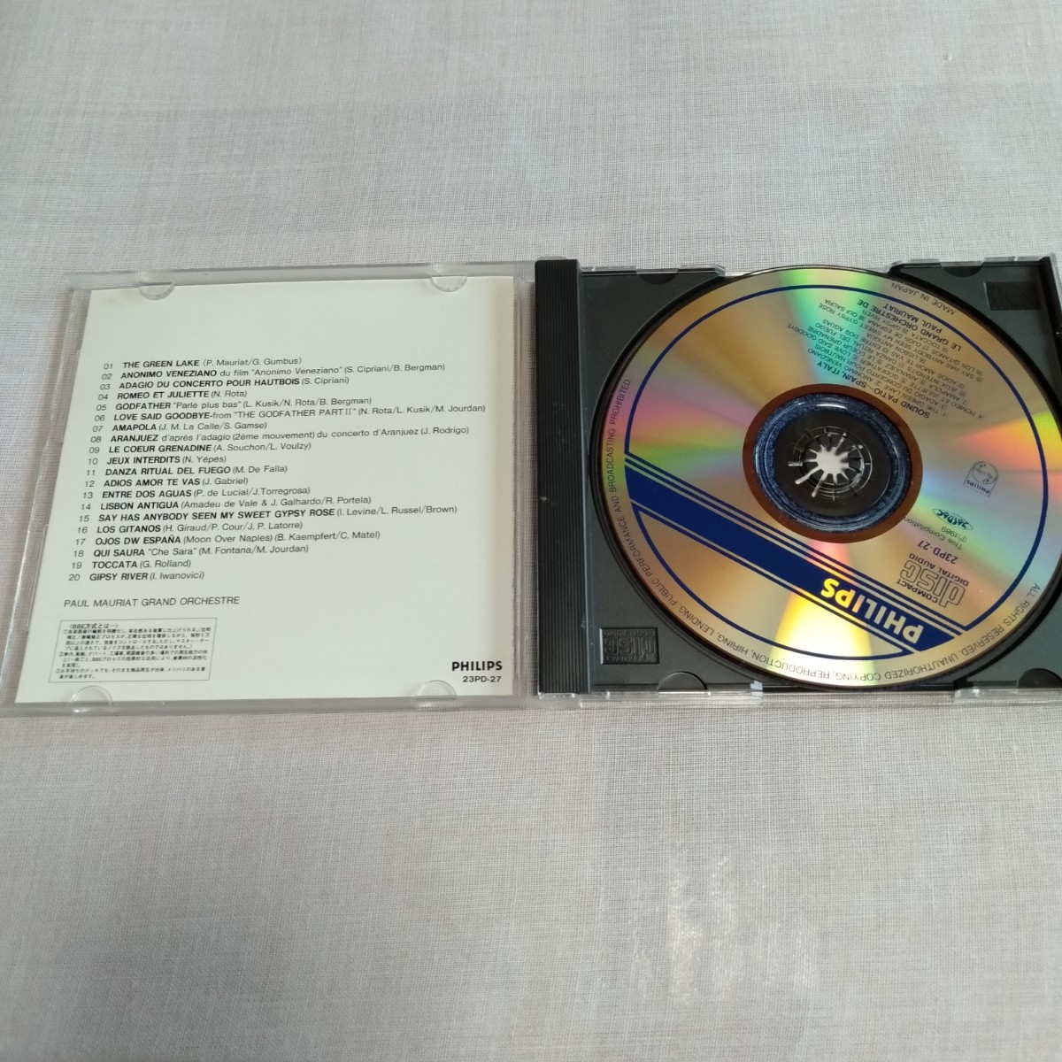 S178 美しきスペイン イタリア ポール・モーリア CD ケース状態A _画像3
