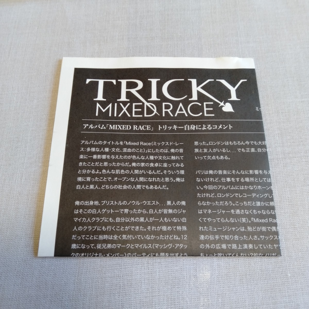 S260 トリッキー TRICKY MIXED RACE CD ケース状態A _画像7