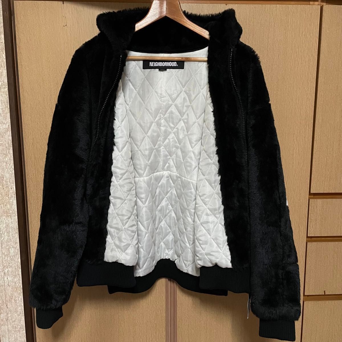 NEIGHBORHOOD ネイバーフッド FUR HOODED JK AC ファー フーデッドジャケット BLACK ブラック 黒