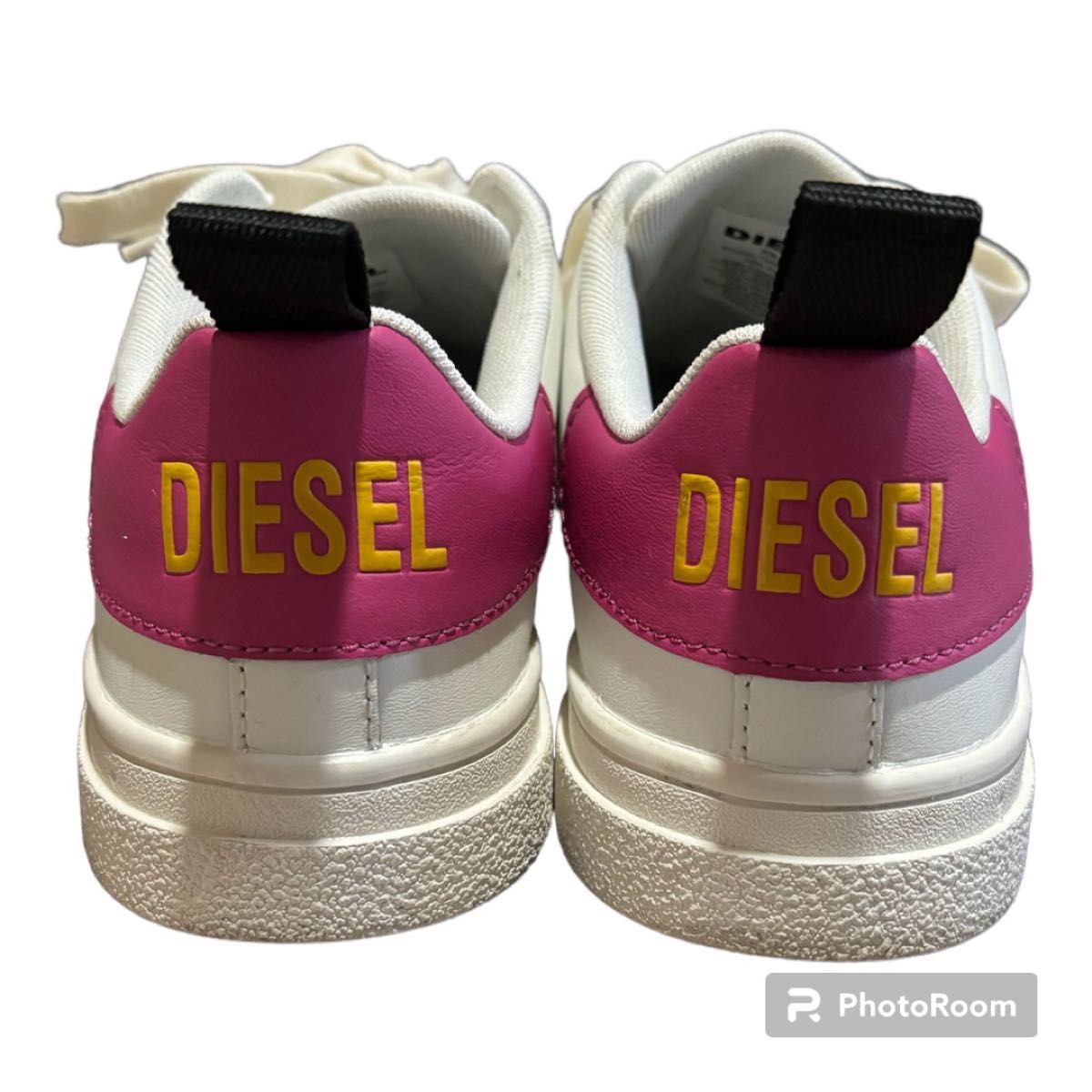 DIESEL レザースニーカー 靴 23cm ホワイト