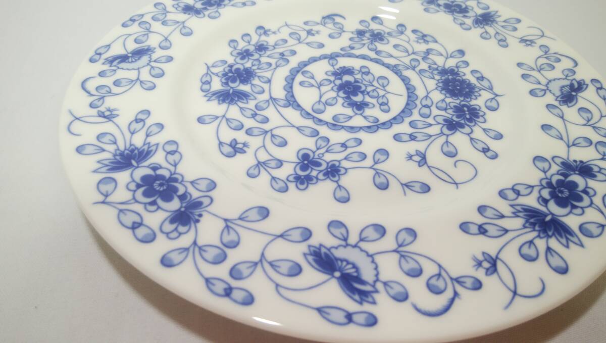 ◎W8 美品!Tiffany&co/ティファニー bone china alpine blue/アルパインブルー プレート6枚 直径19cm/洋食器 セット ブランド ボーンチャイ_画像5