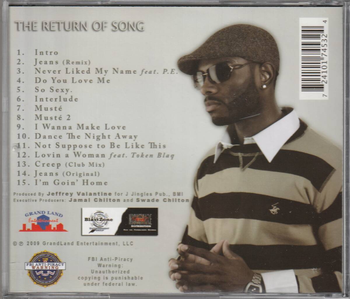 中古CD■R&B/SOUL■JAMAL／The Return Of Song／2009年／インディR&B■Ne-Yo, Trey Songz, Chris Brown, Jeremih, Usher, August Alsina_画像2