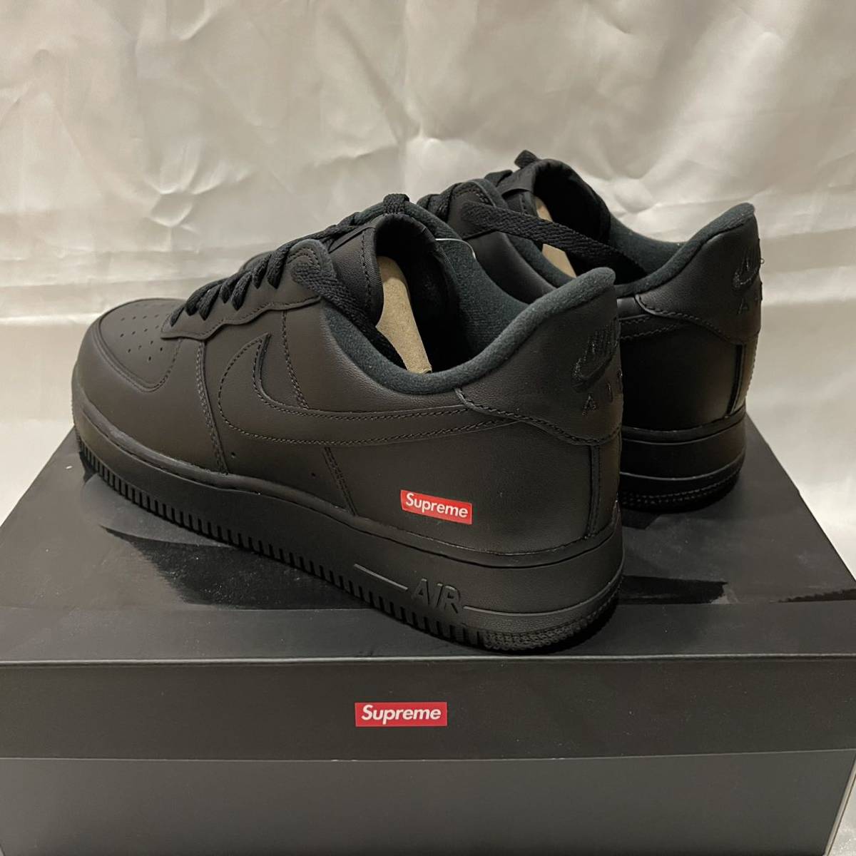 Supreme Nike Air Force 1 Low ブラック 25.5cm US7.5 新品 未使用 シュプリーム エアフォース1 黒 CU9225-001 _画像3