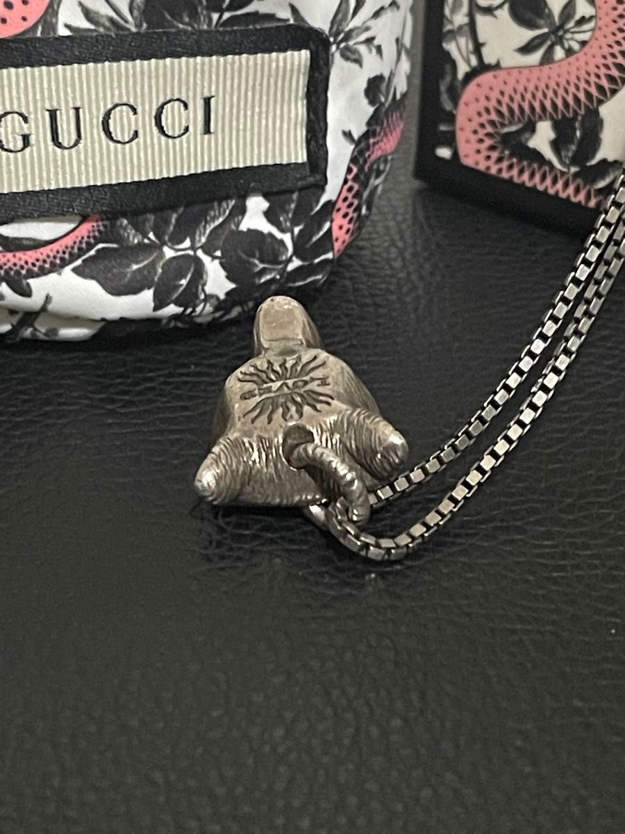 GUCCI アンガーフォレスト ウルフヘッド シルバー925 ネックレス 