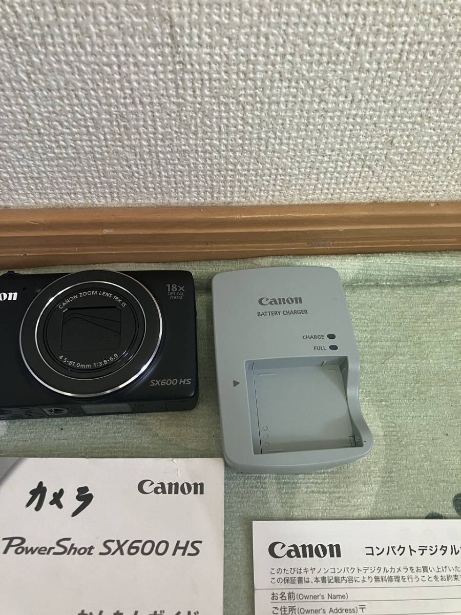 1円 希少 レア Canon キャノン POWER SHOT パワーショット SX600HS デジカメ コンパクト デジタル カメラ 元箱 付属品付 現状品 動作品_画像4