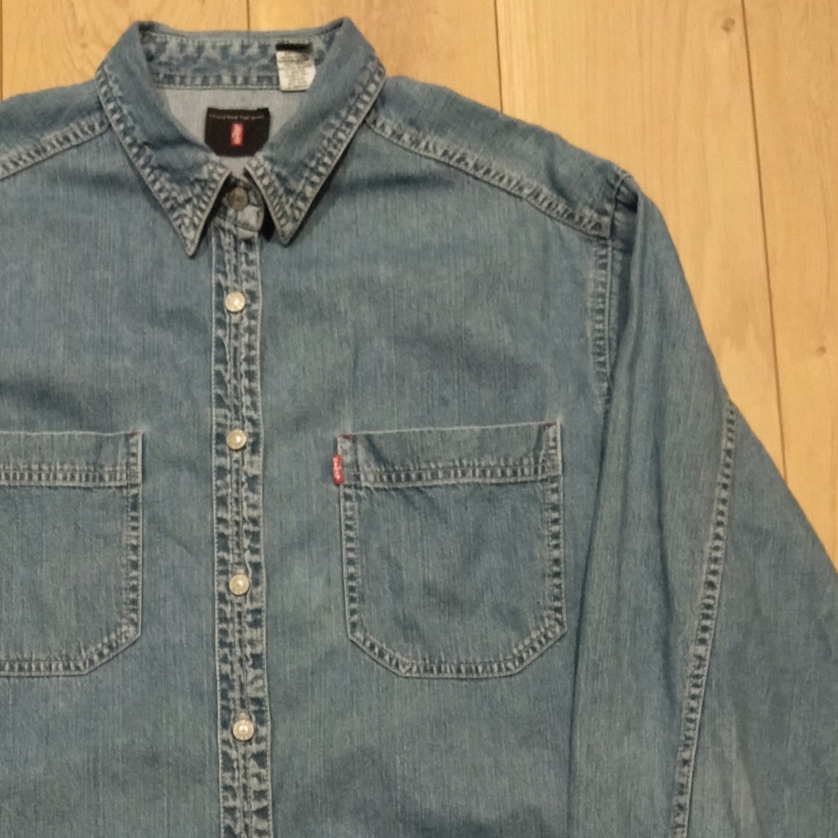 ☆USA古着卸 Lサイズ Levi's リーバイス デニム 長袖シャツ