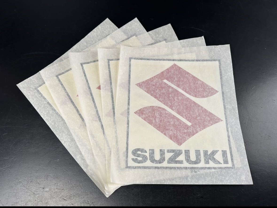 [KA524] retro Suzuki transcription sticker seal cutting sticker SUZUKI 5 sheets 