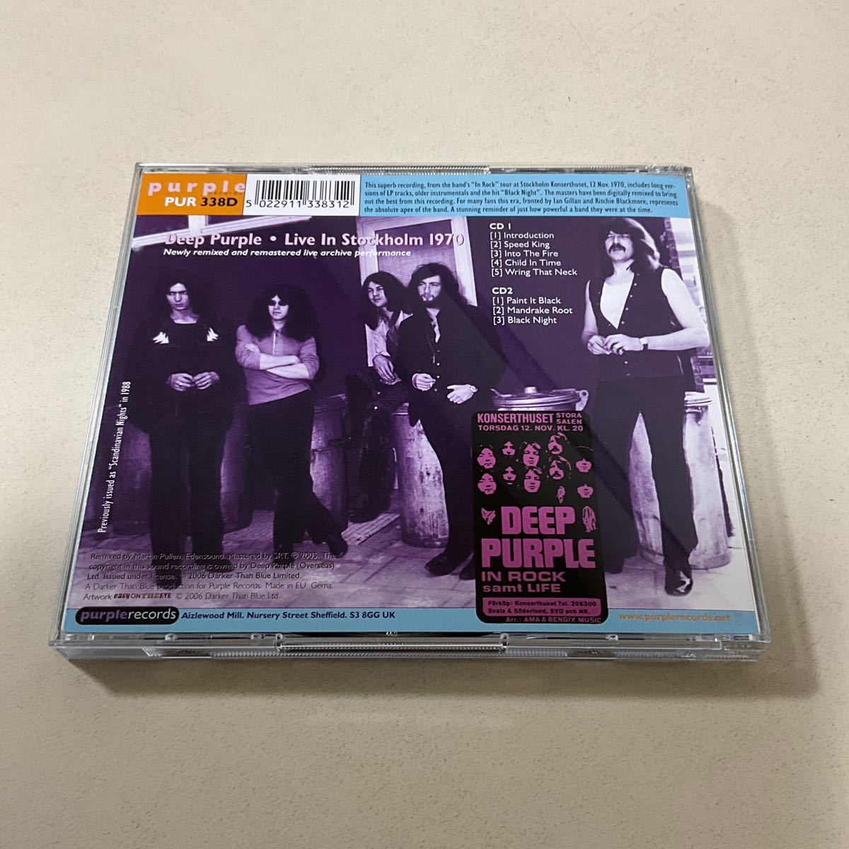 2CD DEEP PURPLE LIVE IN STOCKHOLM 1970 ディープパープルの画像5