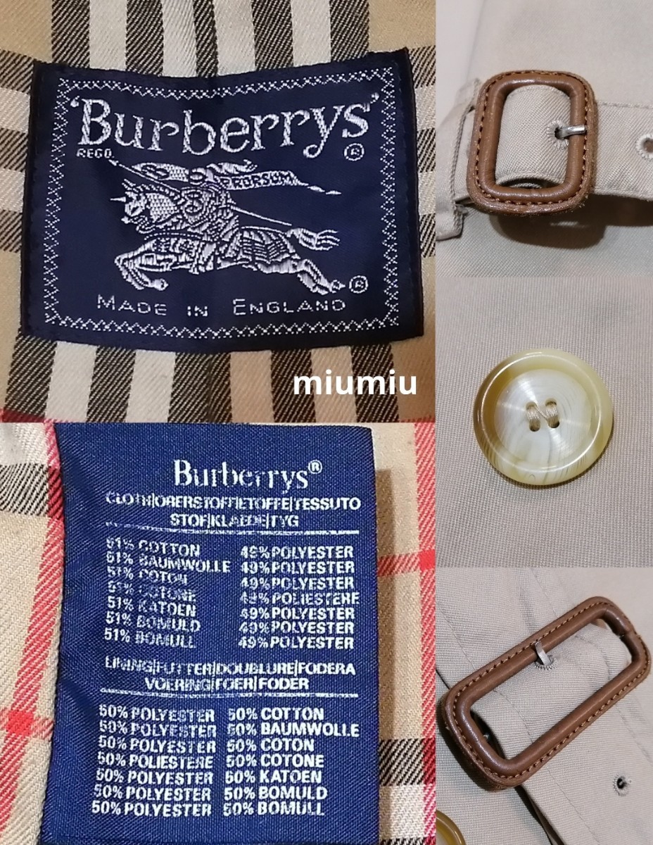 最終価格●本物上質●バーバリー バーバリーロンドン BURBERRY LONDON トレンチコート ノバチェック 英国製 ベージュ　L XL ロング丈　_画像6