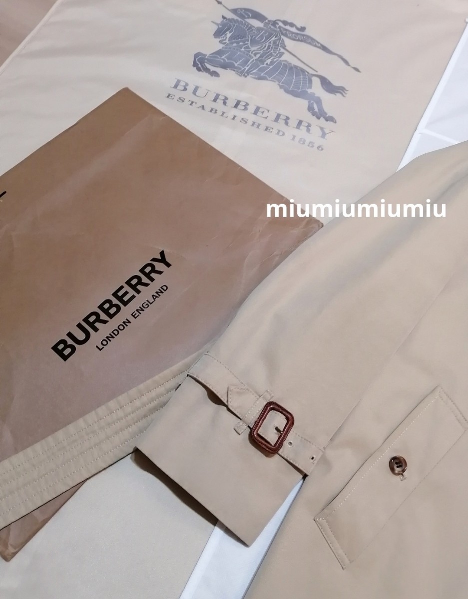 最終価格●本物上質●バーバリーロンドン BURBERRY LONDON ノバチェック トレンチコート バーバリー ベルト　S M ロング　ハニー　ベージュ_画像5