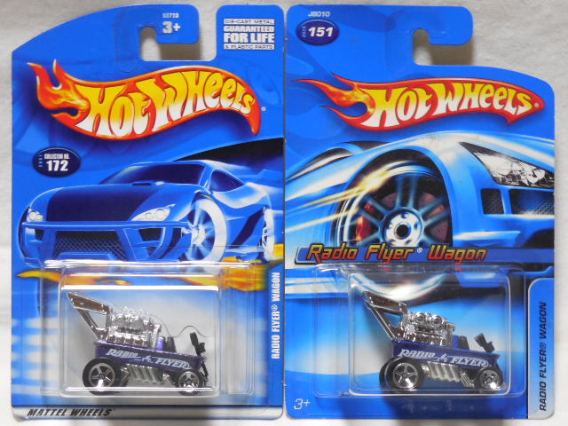 HOT WHEELS / ラジオフライヤー ワゴン (2001 #172/紫)+(2006 #151/青) 開封用２台セット_画像1